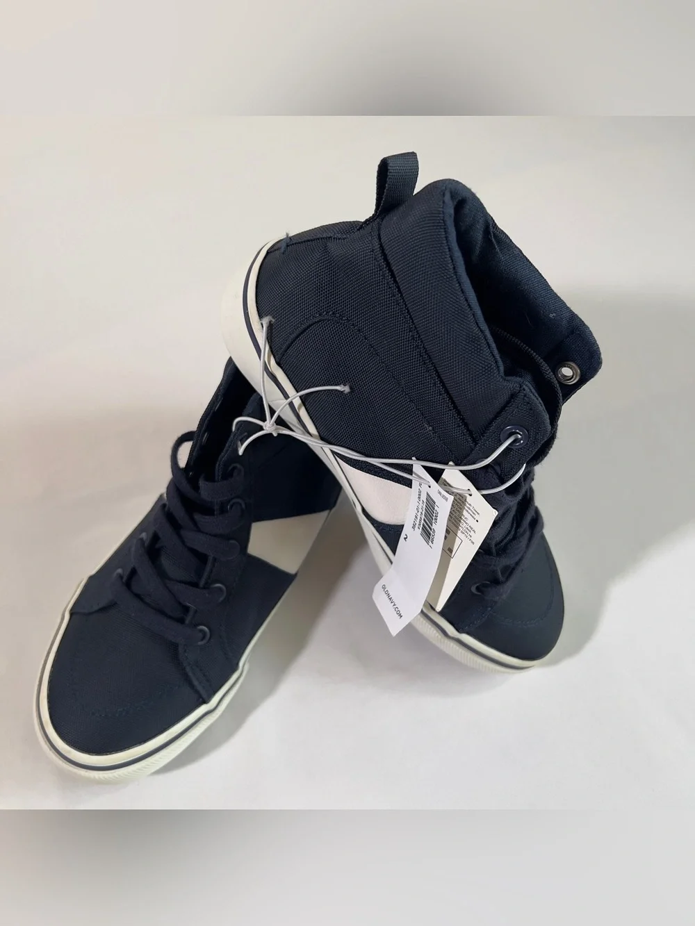 Old Navy Navy Canvas High-Top Sneakers for Kids